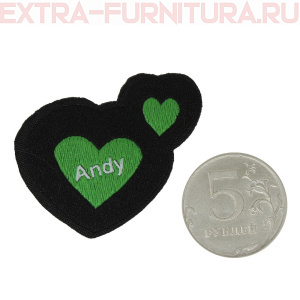 Нашивка ANDY цв.черный,зеленый