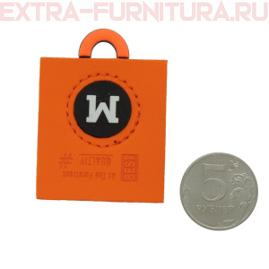 Нашивка "Под кожу" М цв.оранжевый