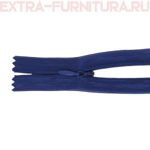 Молния потайная № 3, 50 см, цв. 223 электрик (темный василёк) п/э пл.9,3 гр/м