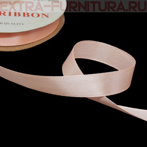 Лента атласная 12 мм цв. 069 розовый рул. 27,42м