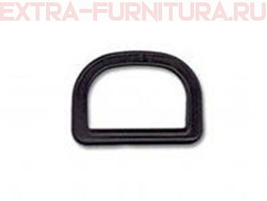 Полукольцо 30 мм пластик, цв.черный уп. 100шт