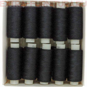 Нитки 45 ЛЛ 200м черные (уп. 20 шт.)