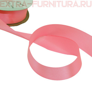 Лента атласная 24 мм цв 048 розовый рул. 27,42м