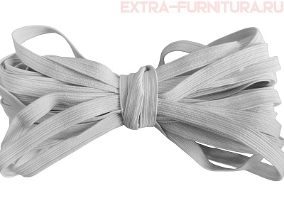 Резинка-вздержка 6 мм, белая (уп. 300*10м) (тип А)