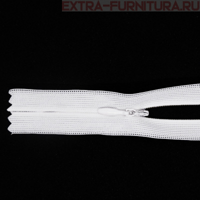 Молния потайная № 3, 120 см, цв. 101 белый MaxZipper