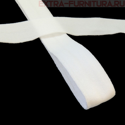 Резинка окантовочная 15мм цв. белый, матовая арт.ROM15101 уп. 50м 