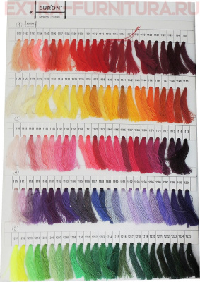 Карта цветов Euron №1 A,C нитки универсальные армированные