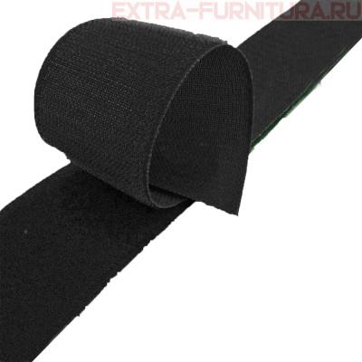  Лента контакт 38мм цв.черный (25м)