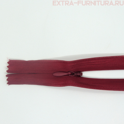 Молния потайная № 3, 50 см, цв. 177 светло-бордо п/э пл.9,3 гр/м
