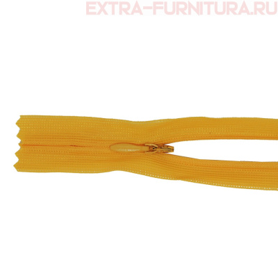 Молния потайная № 3, 50 см, цв. 112 желтый п/э пл.9,3 гр/м